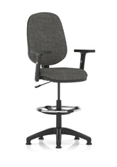 Eclipse Plus I Charcoal Chair With Adjustable Arms With Hi Rise Kit KC0248 DD